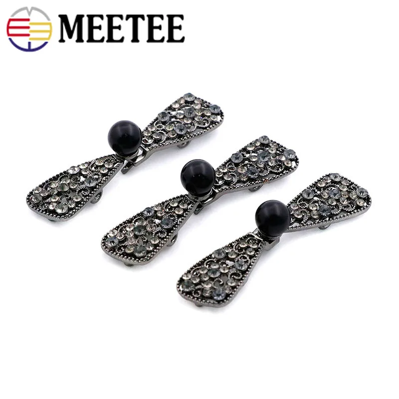 3Pcs Retro Metal Buttons for Mink Fur Coat Rhinestone Crystal Combined Button DIY Decorative Buckles Sewing Botones Accessories | Дом и сад