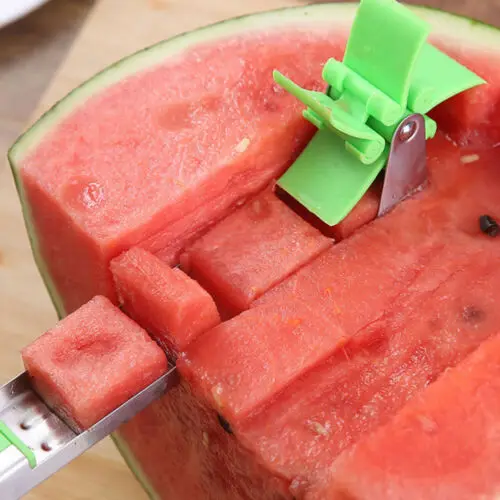US арбузный резак в форме ветряной мельницы пластиковый слайсер для резки