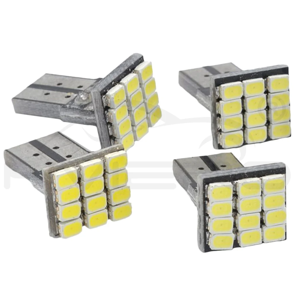 T10 W5W Canbus Белый 1206 12SMD светодиодный автомобиля задние фонари приборной панели светильник AC/DC 12V парковка светильник боковые габаритные клиновая лампа света угловая лампочка
