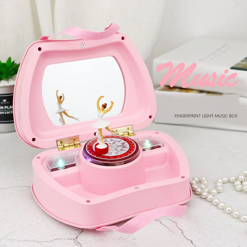 Подарок на день рождения, День святого Валентина для девочки, Kawaii Сумочка Hello Kitty, дизайнерская мультяшная карусель, музыкальная шкатулка для танцующей девушки