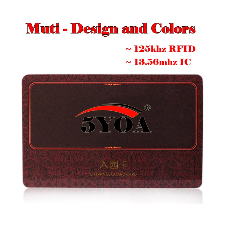 Customize Logo Design Printing Arbitrary Pattern VIP Print RFID ID 125khz EM4100 Card 13.56mhz IC MF S50 Proximity Smart | Безопасность