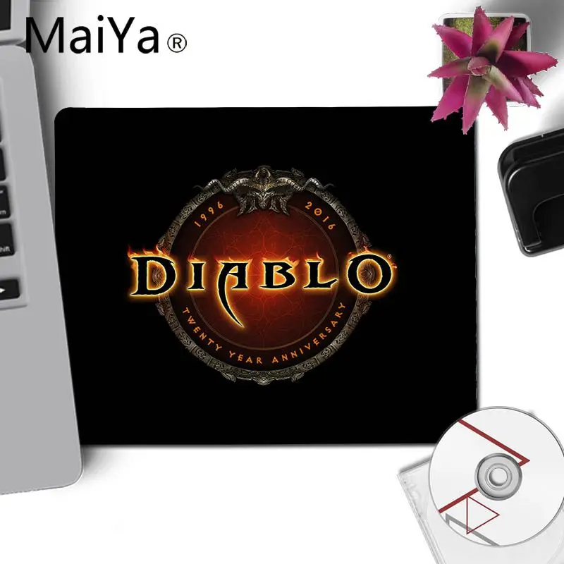 No Lock Edge 18x22cm Maiya diablo замок край контроль скорости коврик для клавиатуры ноутбука игровой коврик для мыши xxl настольный ноутбук коврик для мыши геймер Настольный коврик - Цвет: No Lock Edge 18x22cm