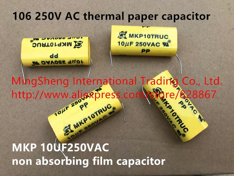 Оригинальный новый 100% MKP 10UF250VAC непоглощающий пленочный конденсатор 106 250V AC
