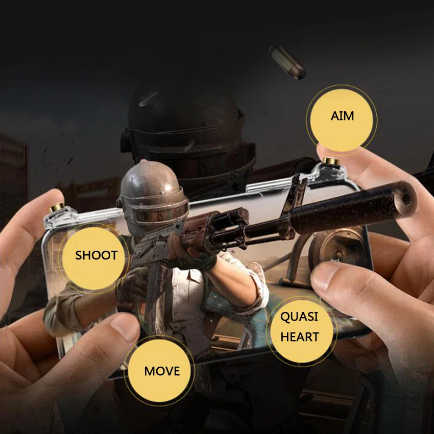 Покрытие золото PUBG игра для мобильного телефона триггер пожарная Кнопка геймпад Кнопка контроллера связь игровой джойстик цель ключ шутер