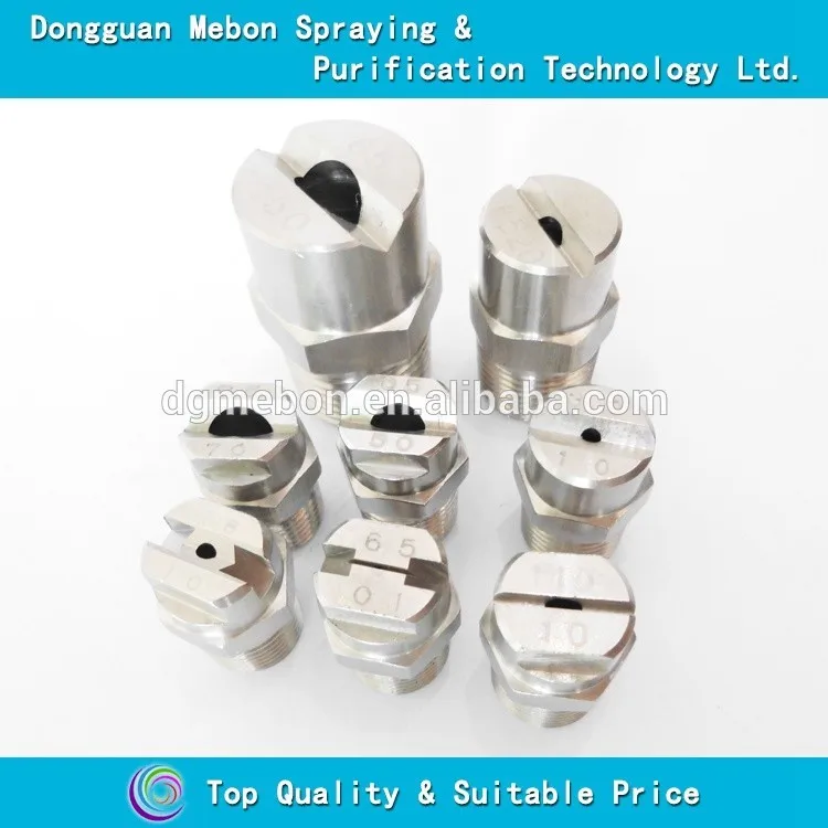 

Free shipping customized flat fan nozzle,1/8 BSPT or NPT stainless steel flat jet nozzle