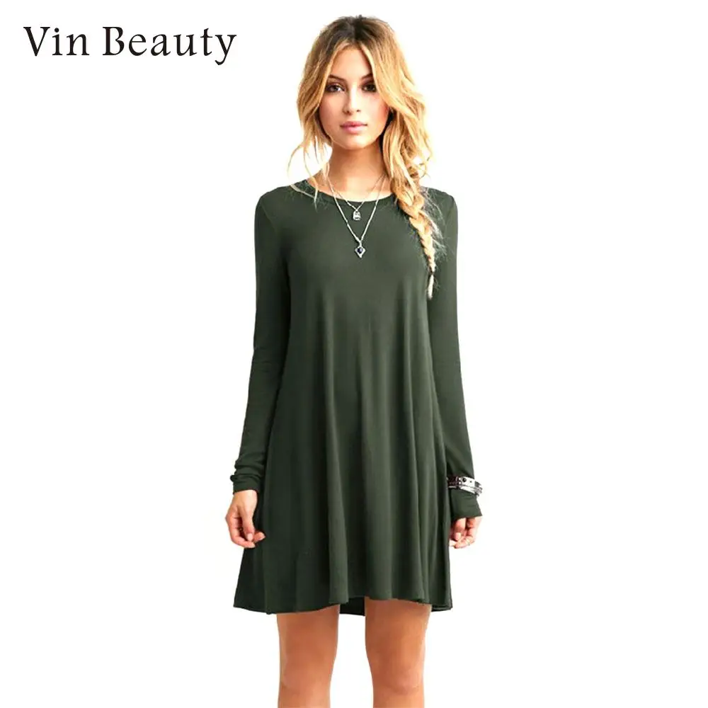 Платье для отдыха повседневная юбка платье с длинными рукавами Мягкий