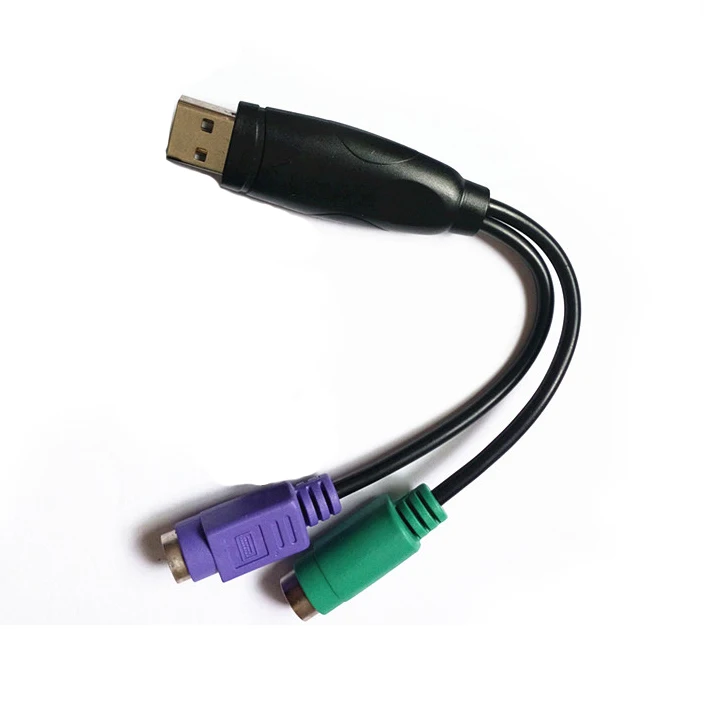 10 шт. кабель конвертер USB для двух PS/2 мыши клавиатуры адаптер Запчасти