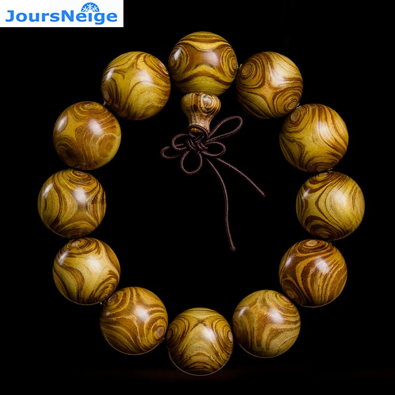 Оптовая продажа с фабрики желтые браслеты из натурального дерева изображением