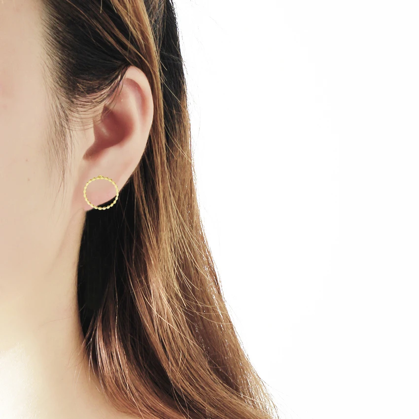 Минималистичные тонкие витые серьги-гвоздики модные ювелирные изделия серьги из