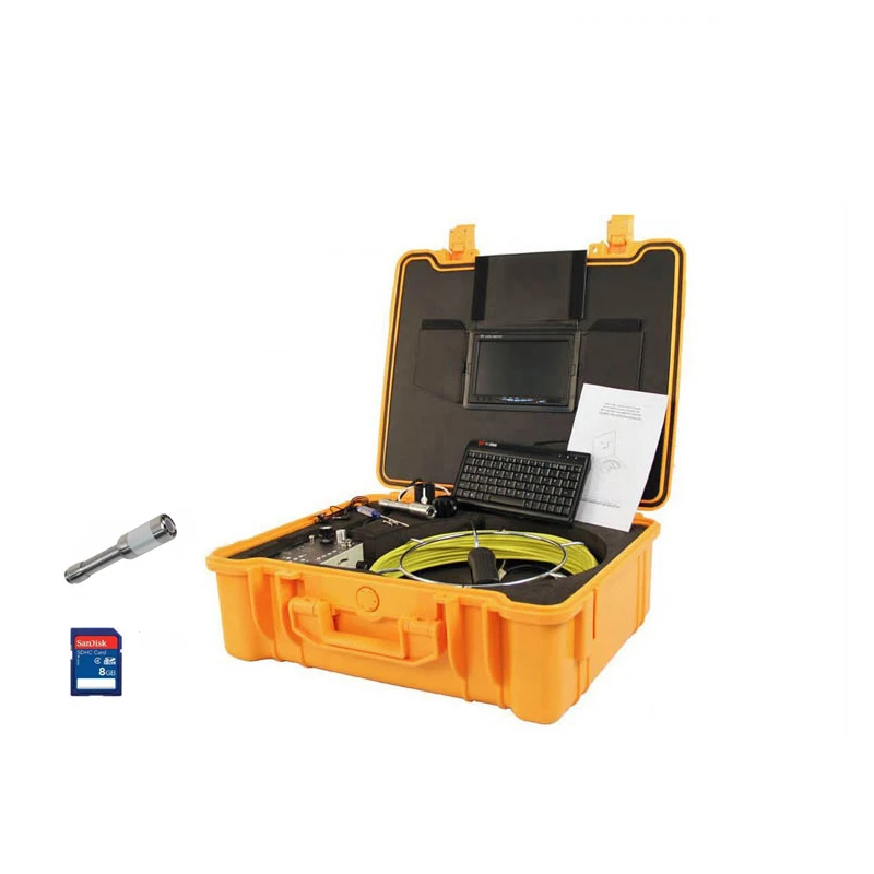 

Pipe Camera Inspection With Sonde 50M Cable Pipe Locator Meter Counter DVR Keyboard,Pipe Inspection System Drain Sewer,ABS Case