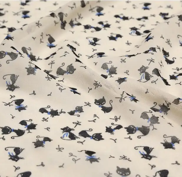 Котенок ретро хаки рубашка ткани платье группы шелковой стиль|silk fabric|shirt fabricfabric