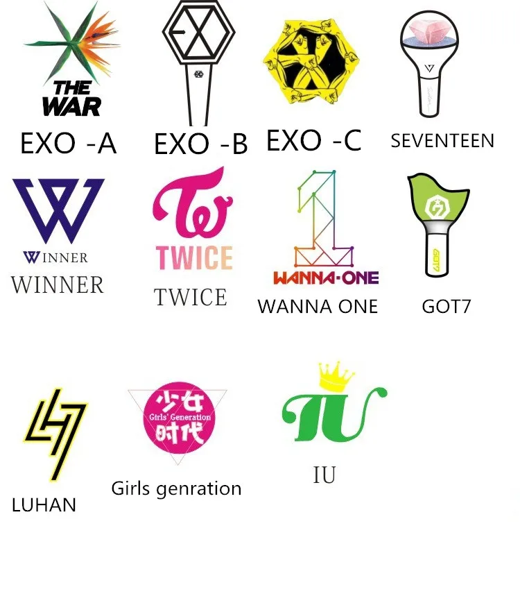 KPOP Exo Wanna One Got7 TWICE Seventeen WINNER IU брелок на палец для мобильного телефона,, брелок для ключей, подарок для фанатов - Цвет: EXO -B