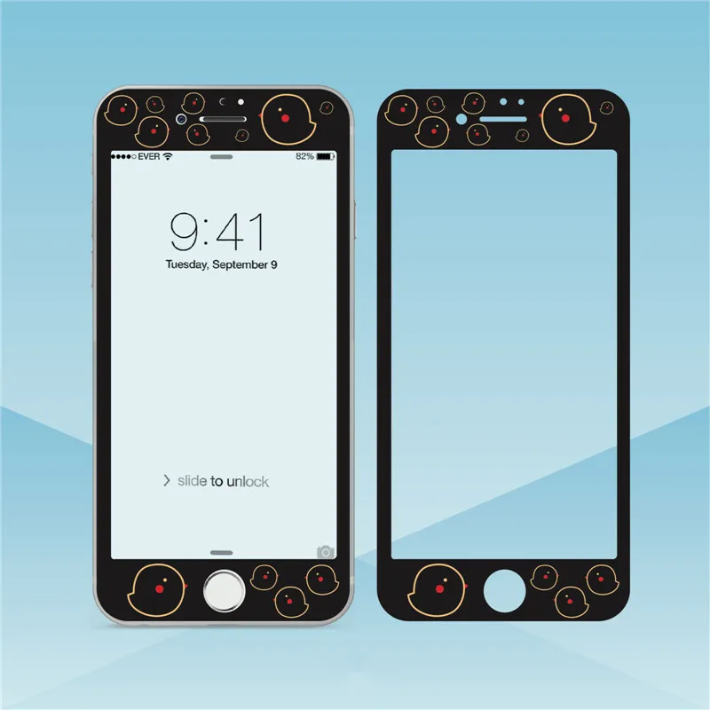 Мультяшное закаленное стекло для iPhone 6 6s 6plus 3D мягкая защитная пленка экрана 7 8 plus