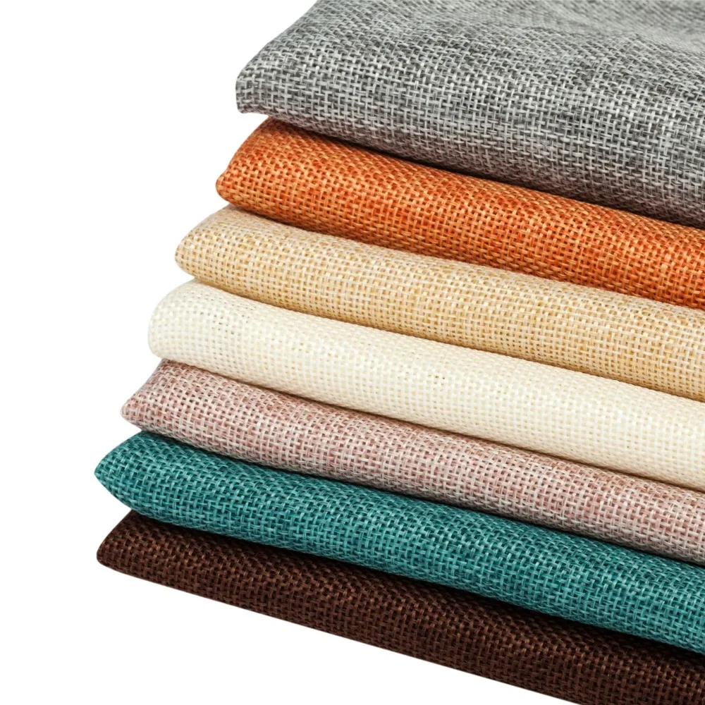 

1PCS 50*50/100cm Linen fabric plain linen cloth linen handmade DIY fabric curtains background bag solid color fabric tablecloth