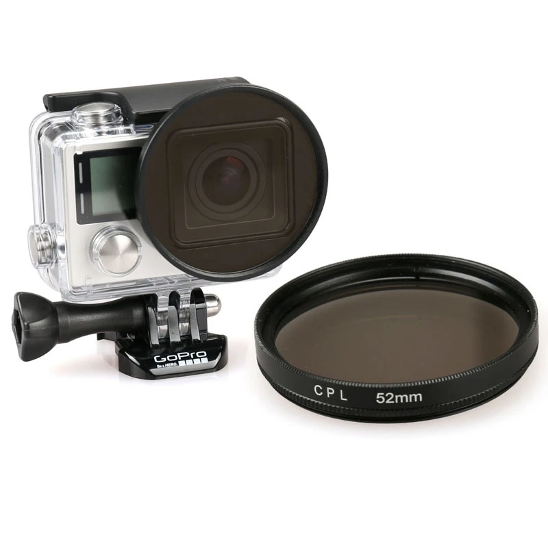 For GoPro Camera Filter 52mm Round Circle CPL Lens for HERO 4 3+ | Электроника