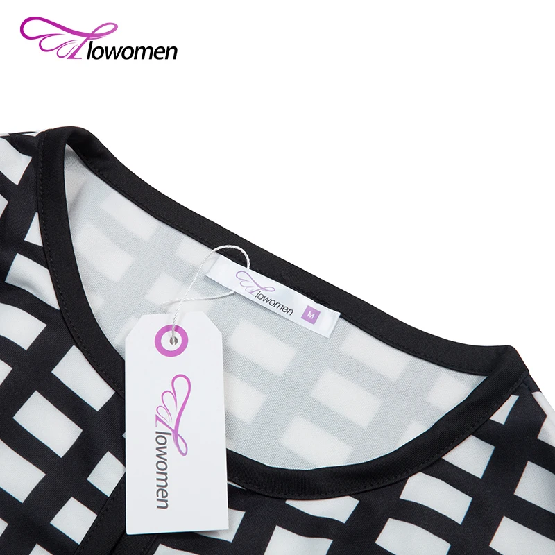 Flowomen осень черный белый цвет пальто в клетку Винтаж Кардиган Тонкий с длинным