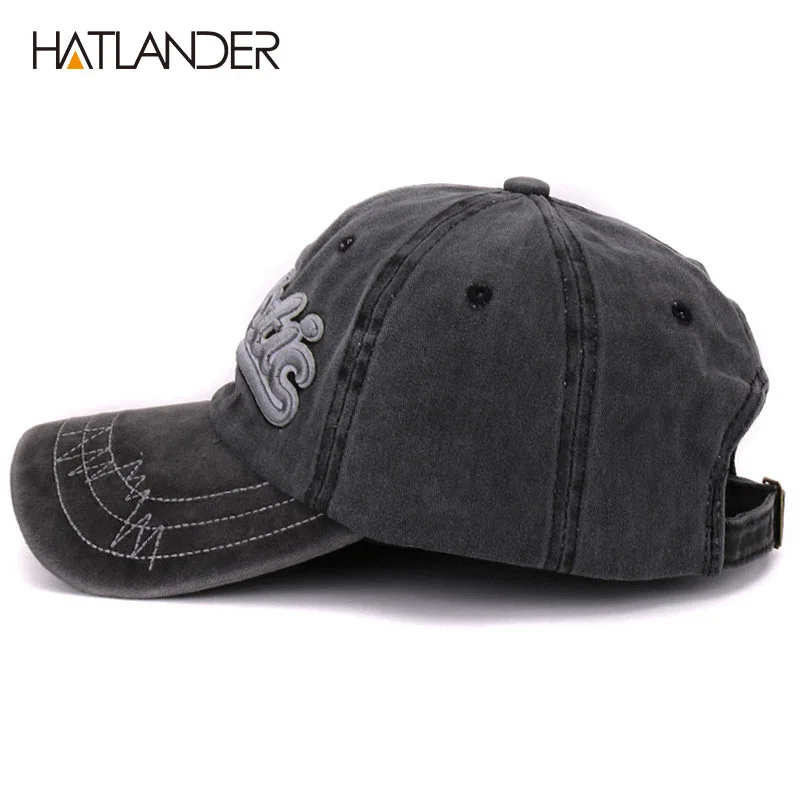 Винтажные Хлопковые бейсболки Hatlander с эффектом потертости мужские повседневные