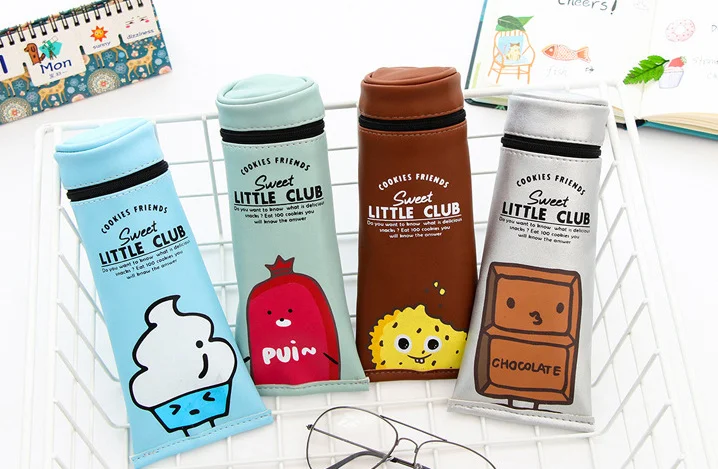 Creative toothpaste PU Pencil Case Stationery Storage Organizer Bag for kids office school supplies Escolar Papelaria | Канцтовары для