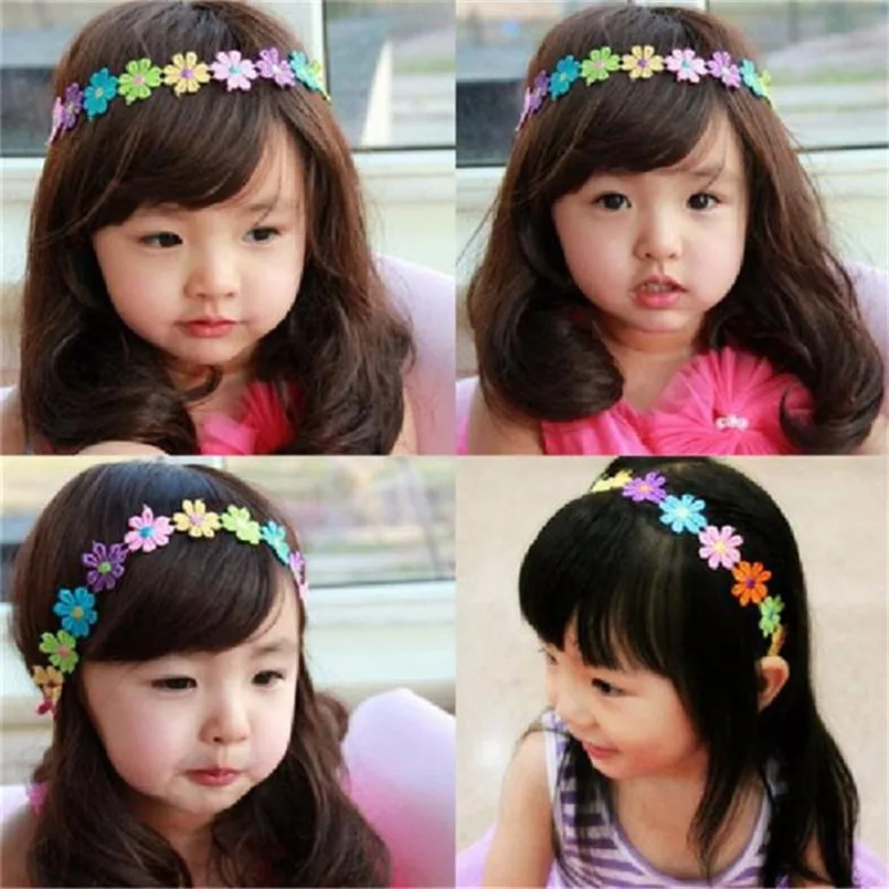 Головной убор для маленьких девочек ободок с вышитыми цветами аксессуары волос