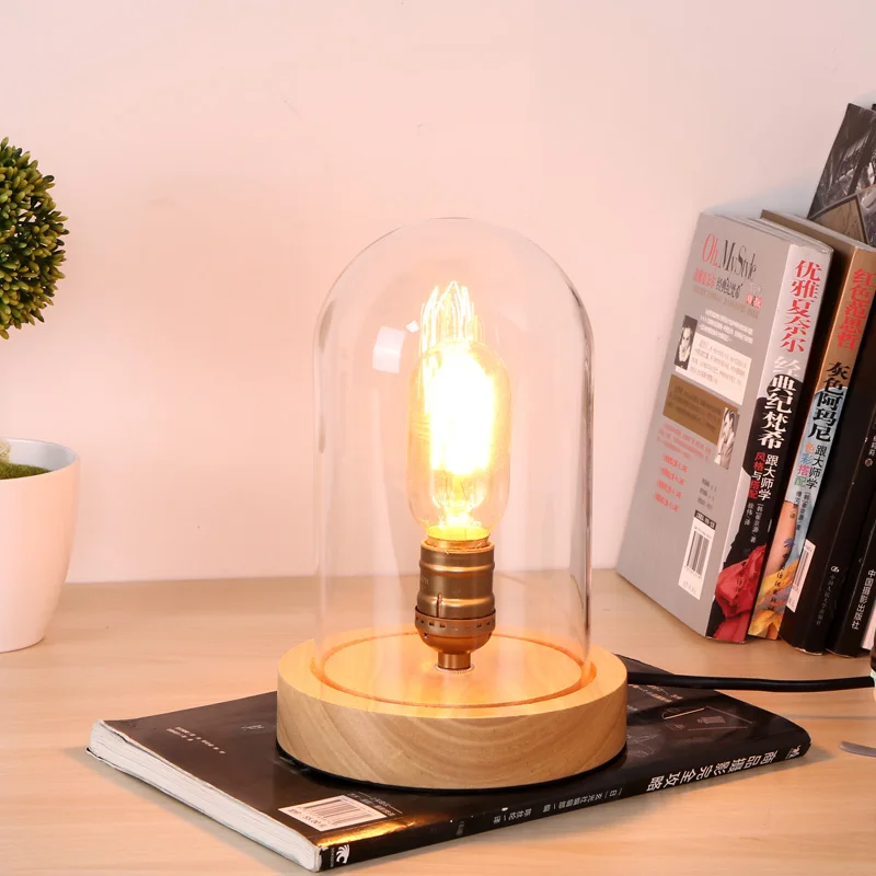 

Скандинавская современная настольная лампа из цельного дерева со стеклянным абажуром регулируемая настольная лампа из светлого дерева для спальни, комнаты для учебы, осветительное приспособление