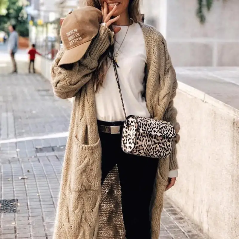 Turmeric mohair long cardigan knitted sweater 2019 autumn winter new women Long sleeve female jumper casual streetwear |