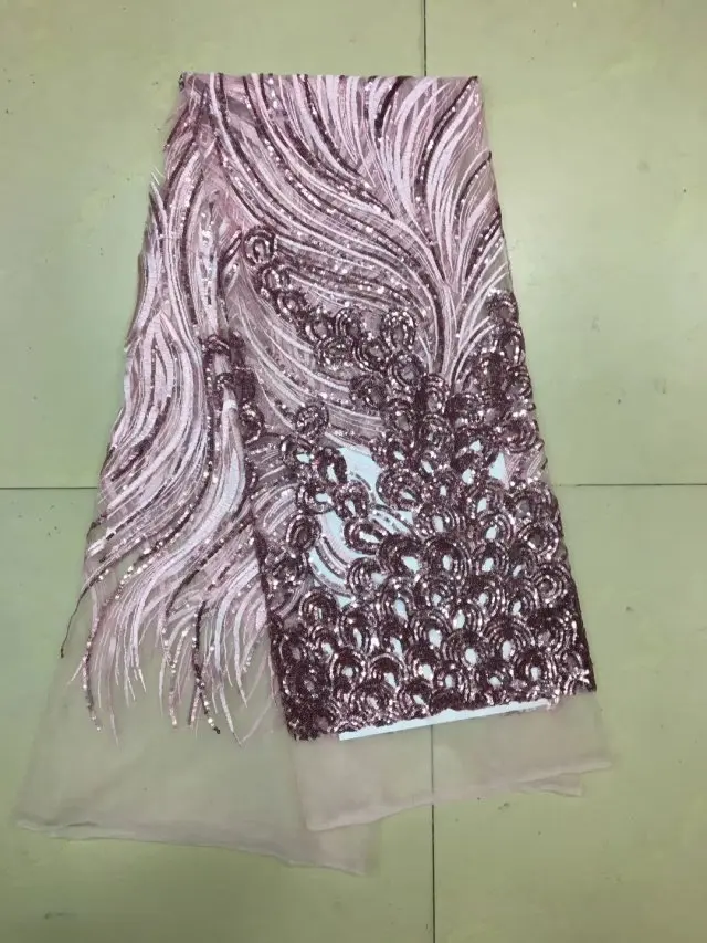 Новые замечательные цветы с sequis французское Тюлевое кружево ткань для платья