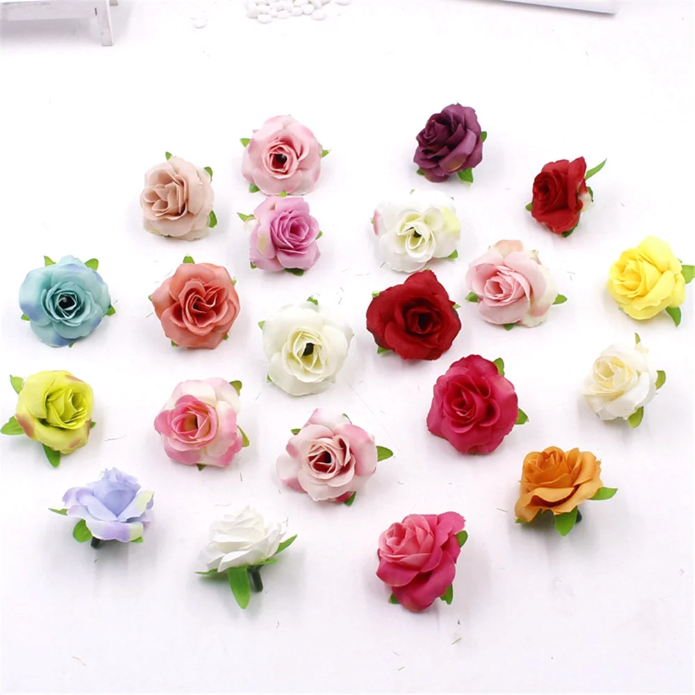 5 шт./лот свежие и искусственные цветы маленькие чайные бутоны Чайные розы