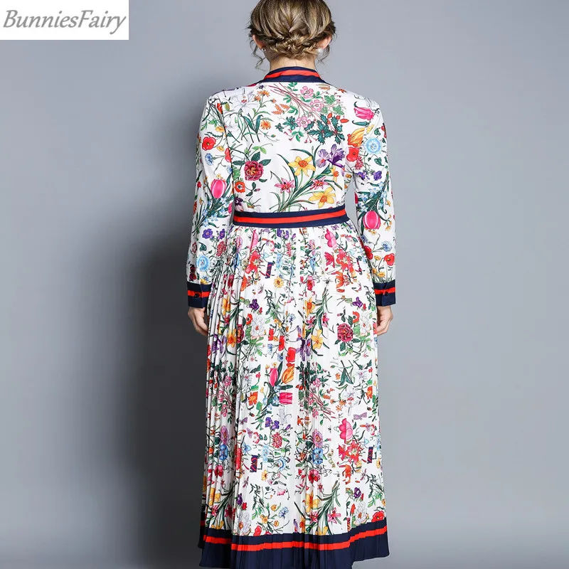 BunniesFairy осеннее женское шикарное элегантное подиумное винтажное Ретро цветочное
