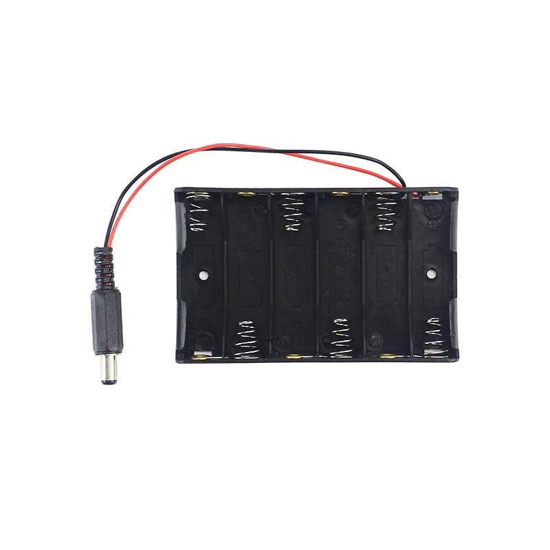 New Arrival 6 x AA Battery Case with DC2.1 Power Jack ABS Plastic Box Holder for UNO R3 Bank | Компьютеры и офис