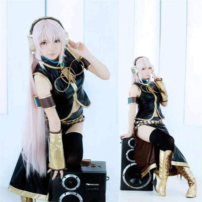 Vocaloid Megurine Лука косплей костюмы формула костюм платья аниме девушка Рождество