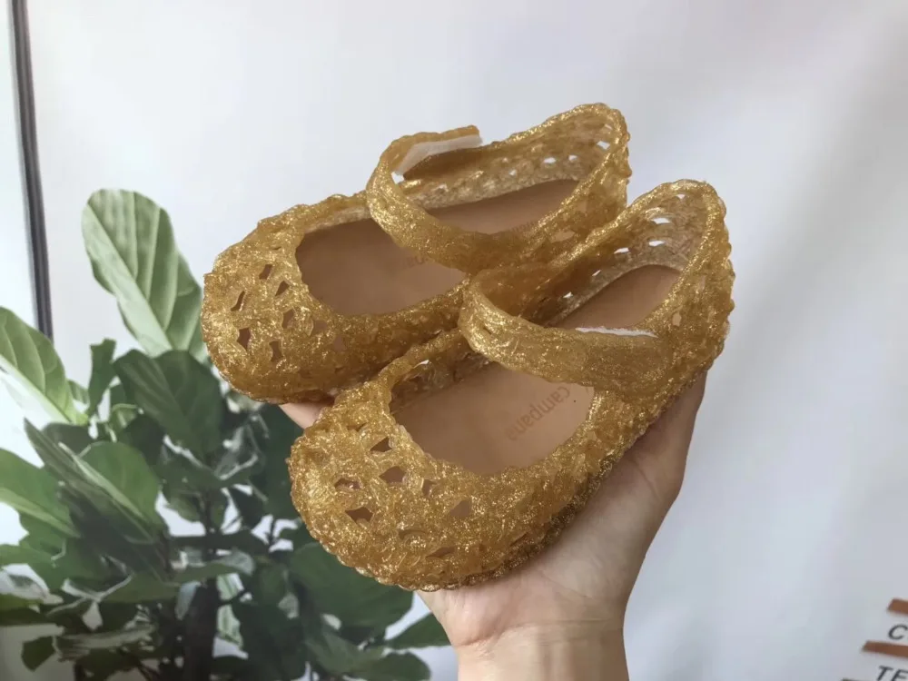 Мини Melissa 3D бант пластиковые сандалии для девочек Детская водонепроницаемая обувь новые сандалии для девочек Нескользящие Детские сандалии для девочек 14-18 см