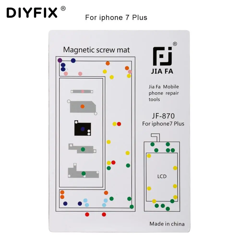 for iPhone 7Plus 1 шт. Профессиональный Магнитный винт коврик для iPhone X 8 8P 7 7P 6 6 Plus 6s направляющая винтовая прокладка Хранитель диаграмма коврик инструмент для ремонта мобильных телефонов - Цвет: for iPhone 7Plus