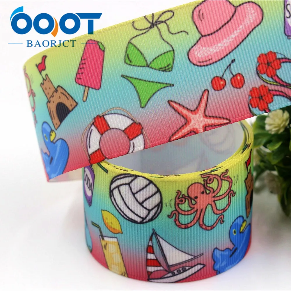 Мультяшные ленты OOOT BAORJCT 1781712 38 мм 10 ярдов Термотрансферная печатная корсажная