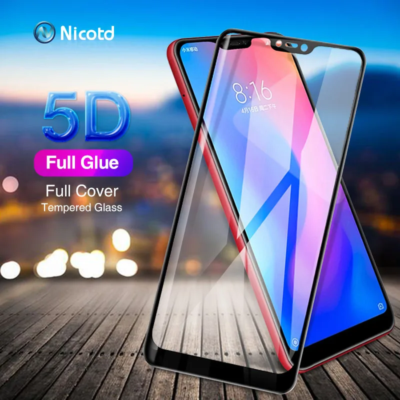 Nicotd для Xiaomi A2 lite 5D Закаленное стекло пленка Redmi 5 plus полное покрытие Защита экрана