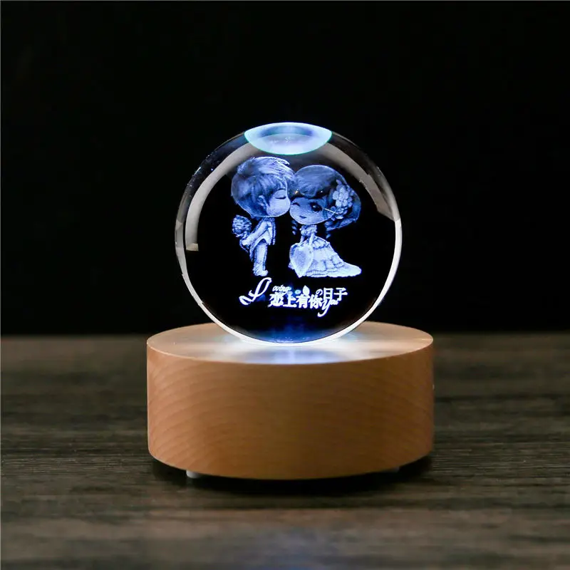 Креативная хрустальная музыкальная шкатулка с беспроводным Bluetooth управлением