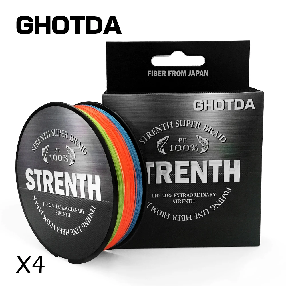 Новинка GHOTDA 300 м многонитевая рыболовная леска 100% ПЭ плетеная 4 нити Летающая или