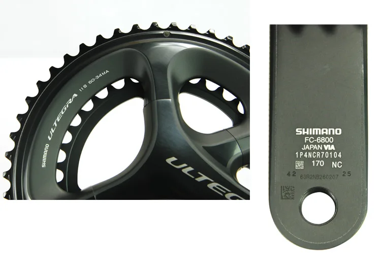 Shimano FC 6800 ULTEGRA 11 S 22 Crankset 53 39 T 50 34 170 мм 172 5 Велосипедные компоненты дорожное