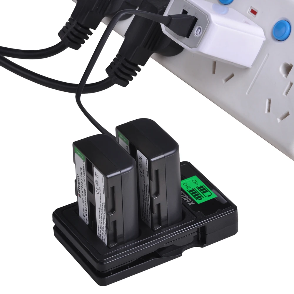 2 шт. NP-FM500H NP FM500H батарея для камеры+ ЖК USB двойное зарядное устройство с портом type C для sony A200 A200K A200W A300 A350 A450 a580