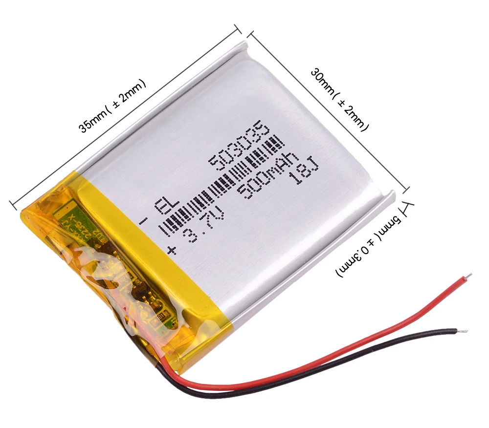 503035 3,7 v 500mah литиевая полимерная аккумуляторная батарея lexand LR-5000 dvr trendvision 718 ultimate dvr dod ls430w Регистратор