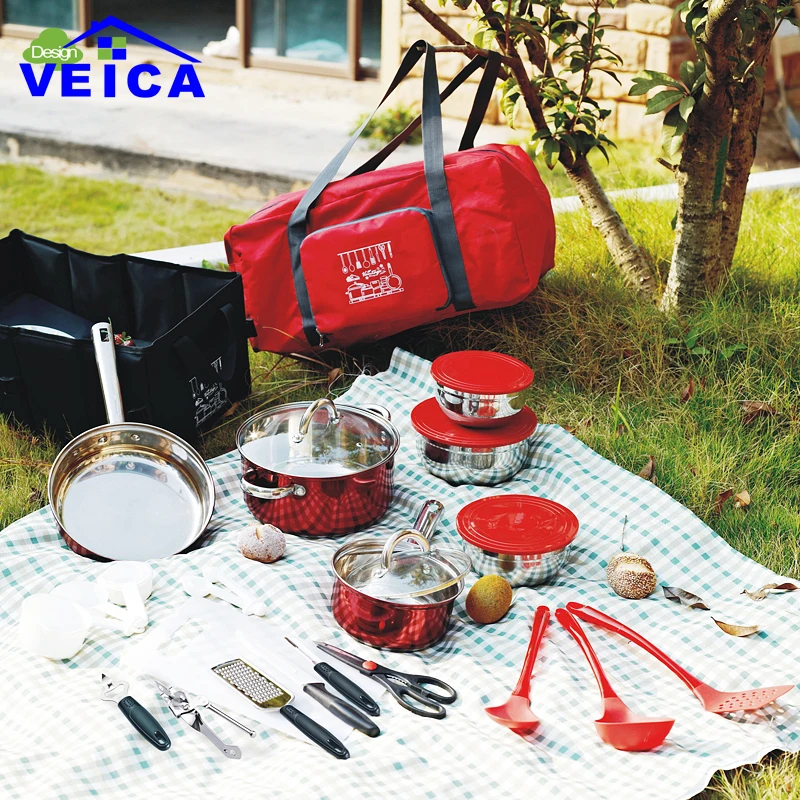 Ярко красного цвета большие размеры 33 шт./компл. с мешок Открытый Кемпинг Пеший