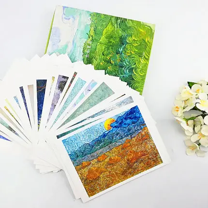 

Художественная открытка: жизнь как лето, цветочный мастер, известный альбом Ван Гога, пейзажная живопись, креативная открытка, подарок на де...