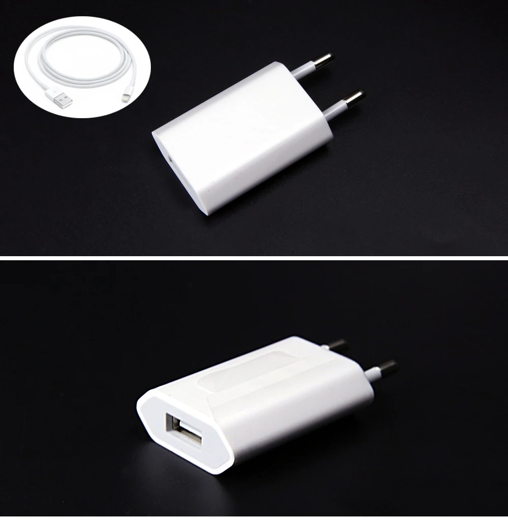 Apple ЕС плюс USB Адаптеры питания a1400 Европа Travel Adapter стены Зарядное устройство для iPad, iPhone SE/5/6/6 s/7, Android-смартфон