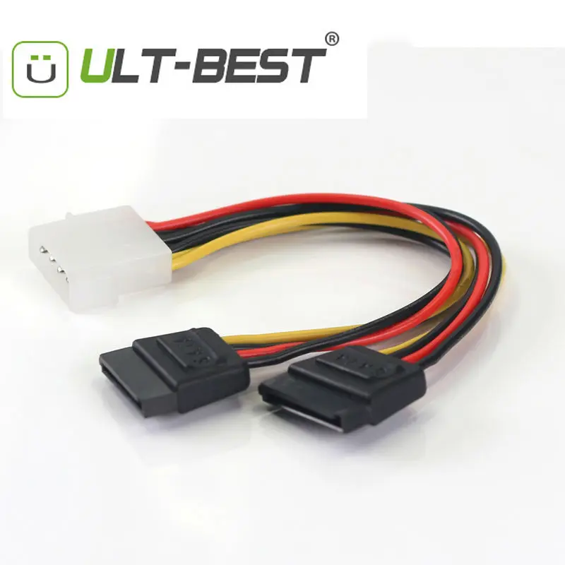 Кабель питания SATA Molex 4 контактный к последовательной ATA 15pin x 2 кабель для жесткого