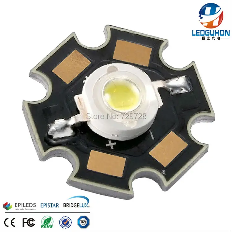 Светодиодный светильник epistar 1 Вт теплый белый с печатной платой|epistar led|epistar 1w