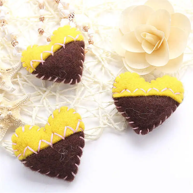 1 шт. 5 цветов шерстяной войлок сделай сам ручная работа форма сердца Набор для