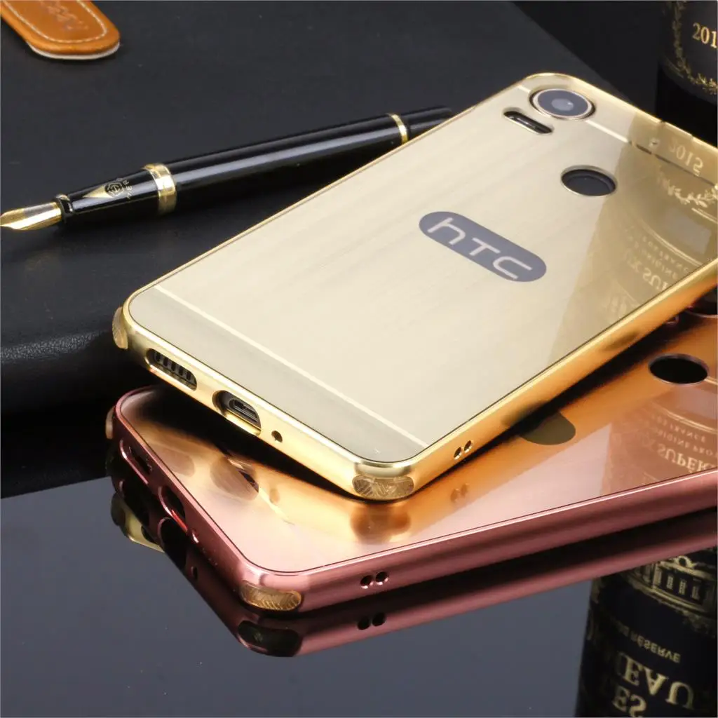 Luxury metal aluminum frame brushed PC back case for HTC Desire 10 Pro 5.5'' phone cover Shell housing bag |