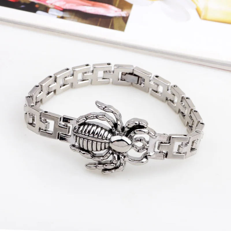 Titanium Steel bracelets &amp bangles Spider Jewelry Clasp Buckle bracelet men bracciali uomo Pulseira Feminina | Украшения и