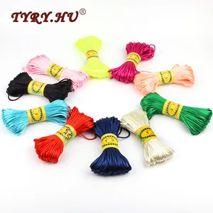 TYRY.HU 20 млот атласные шнуры сделай сам, шнур, нейлоновая веревка, аксессуары и фурнитура для детей, силиконовые бусины для прорезывания зубов, ожерелье, шнур для ювелирных изделий