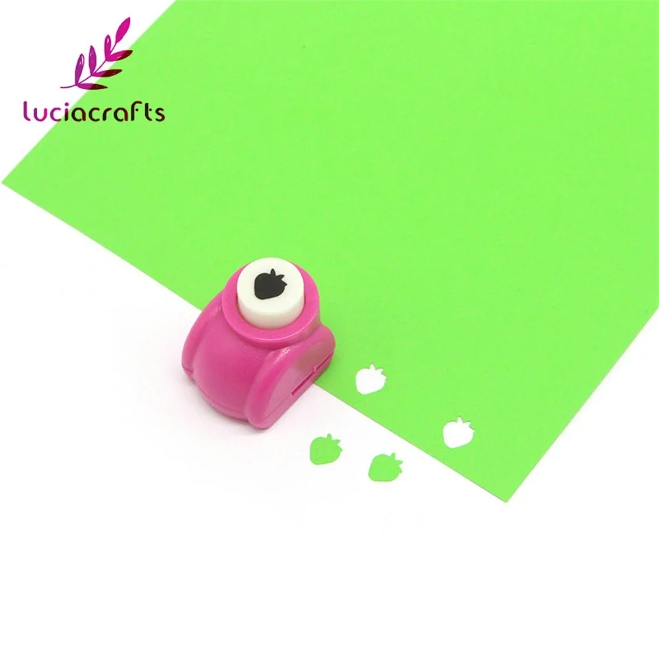 Lucia crafts 1 шт./лот 1 см дырокол для бумаги DIY ручной резак для печати карт ремесло для скрапбукинга бирок инструмент I1112