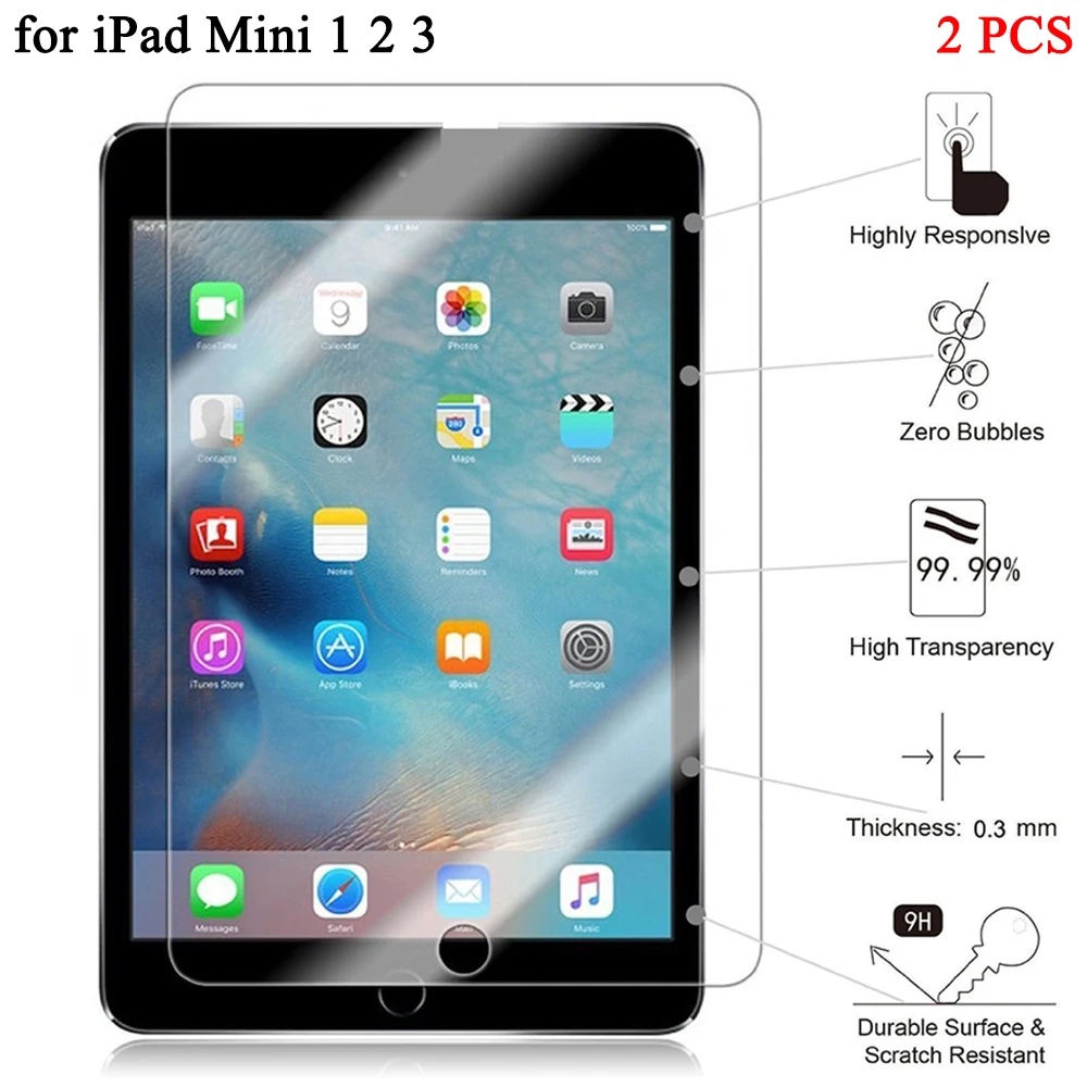 2 шт./лот 7 9 &quotВзрывозащищенный протектор экрана для Apple iPad Mini 1 3 Закаленное стекло